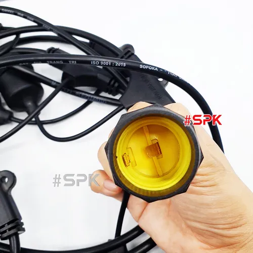 Dây Đui Bóng Đèn Trang Trí 5m 7.5m 10m Loại Thả Màu Đen SOPOKA