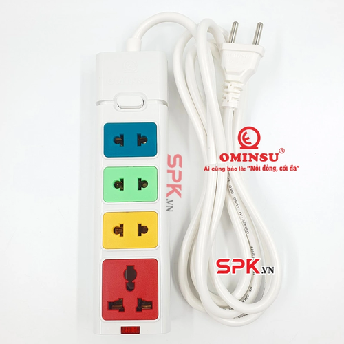Ổ Cắm Điện 4 Lỗ 2500W 11.4A Dòng S 4ST-3/4ST-5/4ST-10 OMINSU