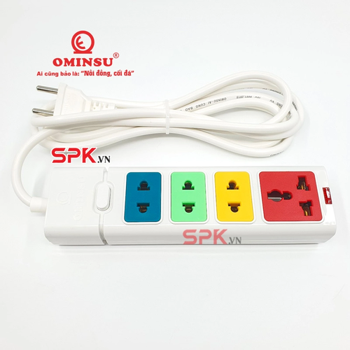 Ổ Cắm Điện 4 Lỗ 2500W 11.4A Dòng S 4ST-3/4ST-5/4ST-10 OMINSU