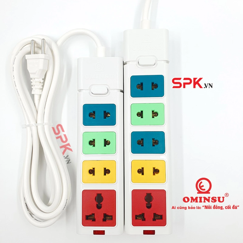 Ổ Cắm Điện 4 Lỗ 2500W 11.4A Dòng S 4ST-3/4ST-5/4ST-10 OMINSU