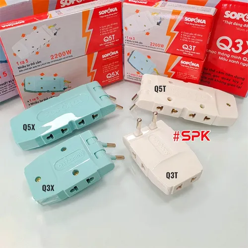 Phích Chia Điện SOPOKA (Chia 2/3/5): Gọn Gàng – An Toàn – Tối Ưu Không Gian