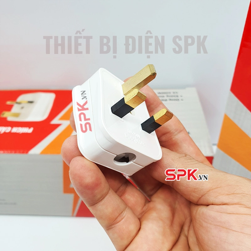 Phích Cắm 3 Chân Vuông Tiêu Chuẩn Anh BS1363 P14 SOPOKA Chịu Tải 3000W Cho Thiết Bị Công Suất Lớn