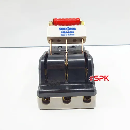 Cầu Dao Đế Sứ 3 Pha 3P 100A 600V Màu Đen D15 SOPOKA