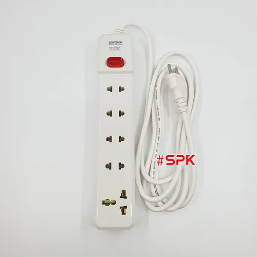 Ổ Cắm Điện 5 Lỗ 2200W Lõi Sứ Có Dây Và Công Tắc 5M2 SOPOKA