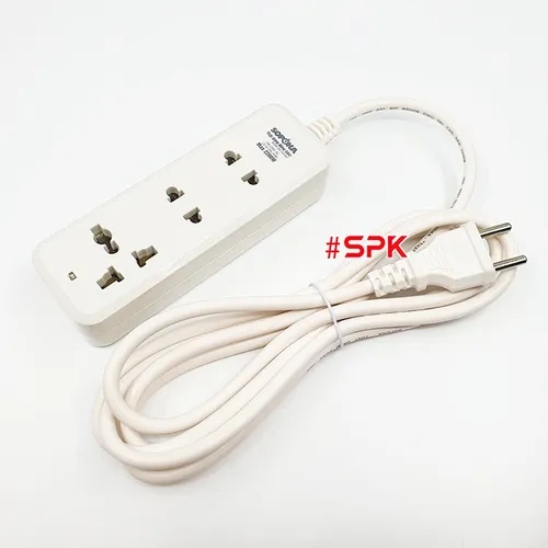 Ổ Cắm Điện 3 Lỗ 2200W Lõi Sứ Có Dây 3C2 SOPOKA Chịu Nhiệt Chống Cháy Chống Vỡ