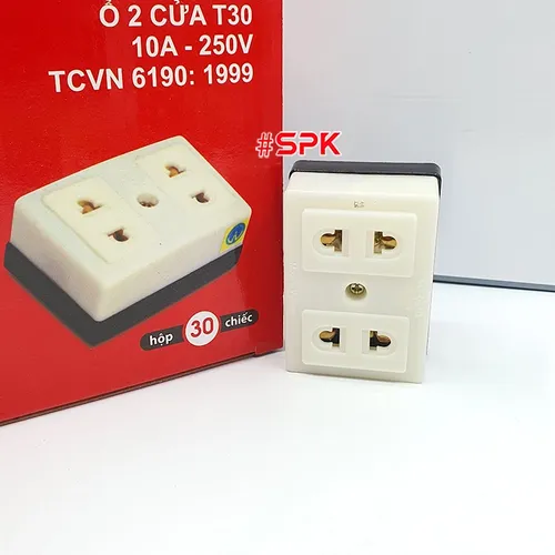 SOPOKA Ổ Cắm Điện 2 Lỗ Gắn Táp Lô T30 2200W