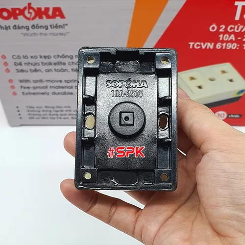 SOPOKA Ổ Cắm Điện 2 Lỗ Gắn Táp Lô T30 2200W