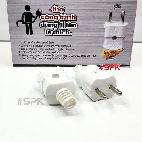 SOPOKA Phích Cắm Siêu Chịu Tải Thân Hẹp P3000W-TH Công Suất Đến 3000W Ø5 – 15A 250V