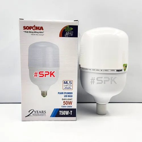 Bóng Đèn Led Hình Trụ Trơn Sáng Trắng Dòng T SOPOKA