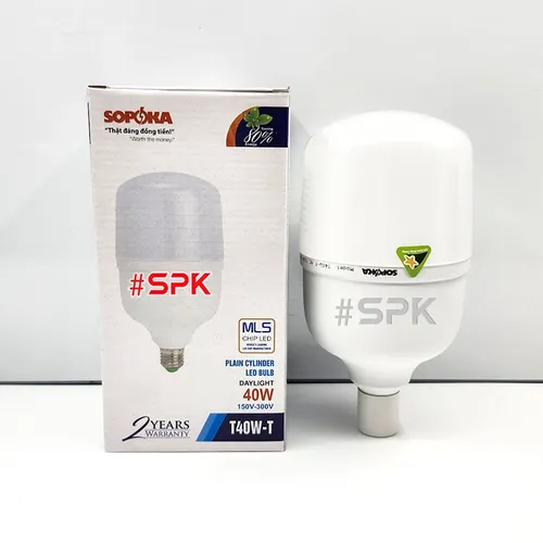 Bóng Đèn Led Hình Trụ Trơn Sáng Trắng Dòng T SOPOKA