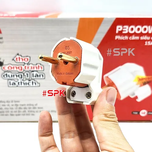 Phích Cắm Điện Dương Gập Vuông Góc 3000W 15A P3000W-G1 SOPOKA
