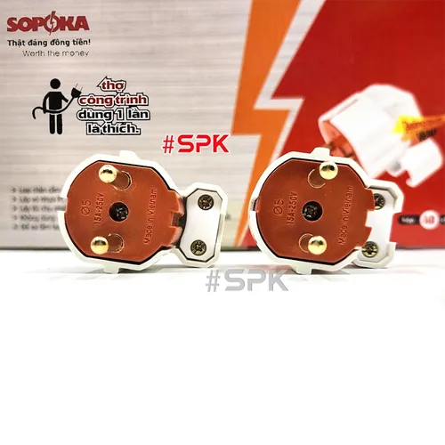 Phích Cắm Điện Dương Gập Vuông Góc 3000W 15A P3000W-G1 SOPOKA