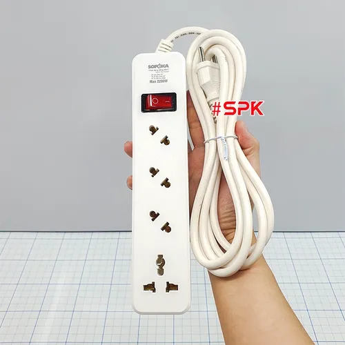 Ổ Cắm Điện 4 Lỗ Chéo Lõi Chịu Nhiệt 2200W 4A2 SOPOKA