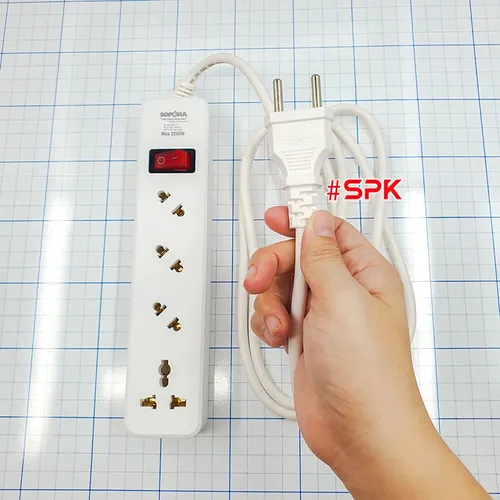 Ổ Cắm Điện 4 Lỗ Chéo Lõi Chịu Nhiệt 2200W 4A2 SOPOKA