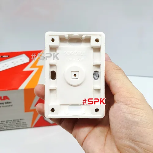 Ổ Cắm Điện 2 Lỗ Gắn Tường Gắn Táp Lô E12 SOPOKA