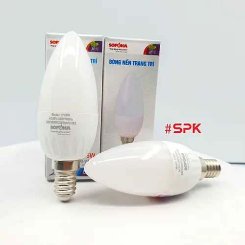 Bóng Đèn Led Nến Trang Trí Sáng Vàng Kích Cỡ Đui E14 SOPOKA - 5W