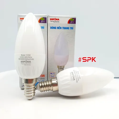 Bóng Đèn Led Nến Trang Trí Sáng Vàng Kích Cỡ Đui E14 SOPOKA - 5W