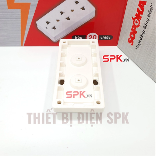 Ổ Cắm Điện 3 Lỗ Gắn Táp Lô E14 SOPOKA Chịu Nhiệt, Tiếp Xúc Chắc