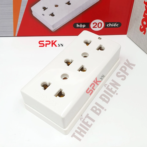 Ổ Cắm Điện 3 Lỗ Gắn Táp Lô E14 SOPOKA Chịu Nhiệt, Tiếp Xúc Chắc