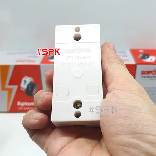 Aptomat CB Cóc 1 Pha HCB SOPOKA Màu Trắng