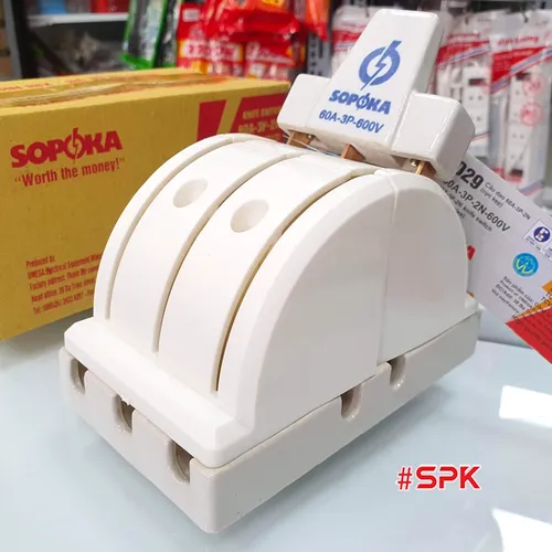 Cầu Dao Đảo Đế Sứ 3 Pha 60A 3P 2N 600V D28 D29 SOPOKA