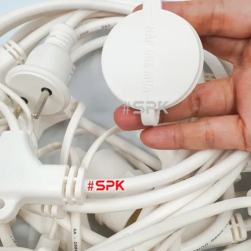 Dây Đui Bóng Đèn Trang Trí 5m – 7,5m – 10m Loại Thả Màu Trắng SOPOKA