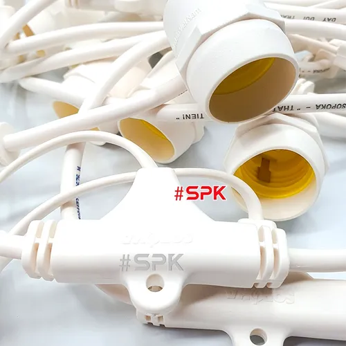 Dây Đui Bóng Đèn Trang Trí 5m – 7,5m – 10m Loại Thả Màu Trắng SOPOKA