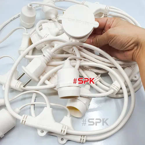 Dây Đui Bóng Đèn Trang Trí 5m – 7,5m – 10m Loại Thả Màu Trắng SOPOKA