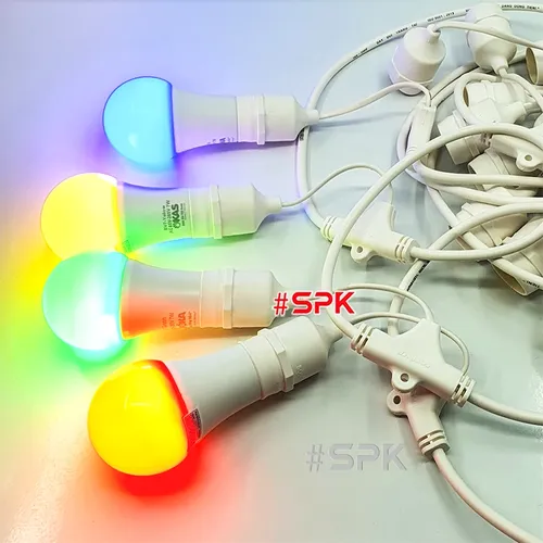 Dây Đui Bóng Đèn Trang Trí 5m – 7,5m – 10m Loại Thả Màu Trắng SOPOKA