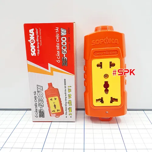 Ổ Cắm Điện 2 Lỗ Không Dây 6000W 2S-6000W SOPOKA