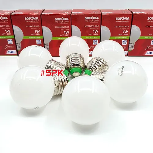 Bóng Đèn Led Tròn Trang Trí Đơn Sắc Đa Sắc G45 SOPOKA