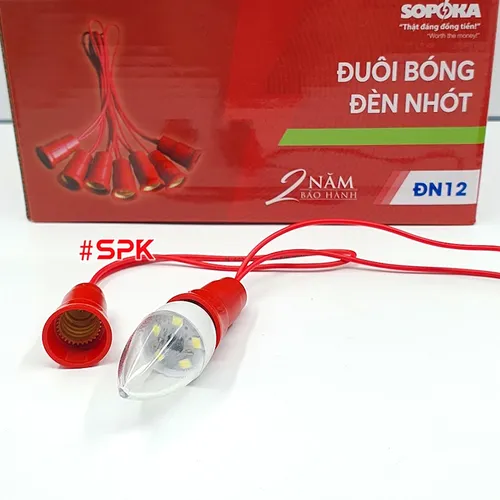 Đui Bóng Đèn Cà Na Bóng Đèn Trái Ớt Bóng Nhót Kích Cỡ E12 DN12 SOPOKA 