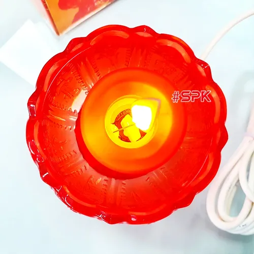 Cốc Nến Thờ Đèn Thờ Hoa Sen Thân Thấp HS01 SOPOKA - Hồng Ngọc