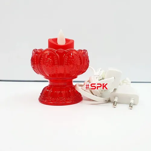 Cốc Nến Thờ Đèn Thờ Hoa Sen Thân Thấp HS01 SOPOKA - Hồng Ngọc