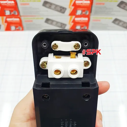 Ổ Cắm Điện 3 Lỗ 2200W Lõi Sứ Chống Cháy Không Dây 3K-0 SOPOKA