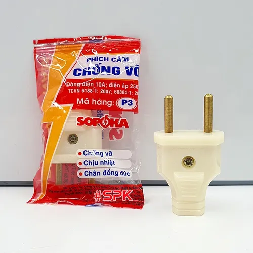 Phích Cắm Điện Dương Chân Tròn 4mm Chống Vỡ P3 SOPOKA