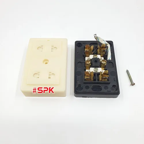 Ổ Cắm 2 Lỗ Gắn Táp Lô Có Nắp Che SOPOKA T30N 2200W
