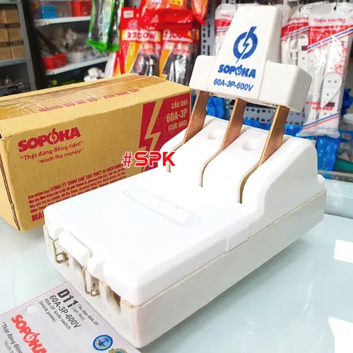 Cầu Dao Điện Đế Sứ 3 Pha 3P 60A 600V D11 SOPOKA
