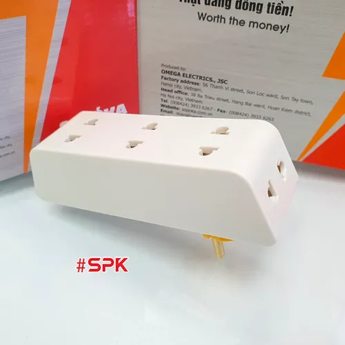Ổ Cắm Điện Chia 5 Cổ Xoay P25 SOPOKA