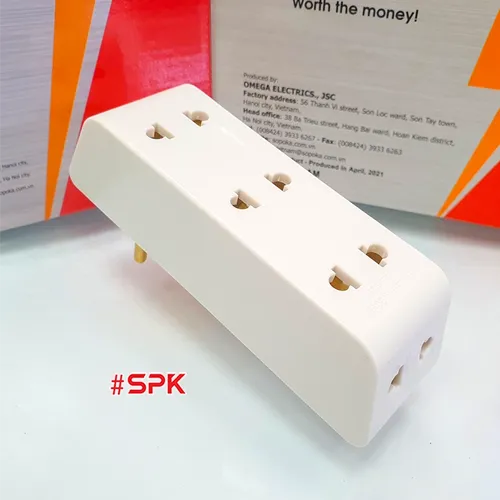 Ổ Cắm Điện Chia 5 Cổ Xoay P25 SOPOKA