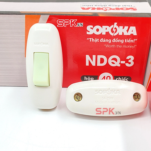 Công Tắc Treo Quả Nhót Dạ Quang 1200W 5A NDQ-3 SOPOKA