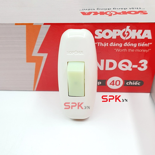 Công Tắc Treo Quả Nhót Dạ Quang 1200W 5A NDQ-3 SOPOKA
