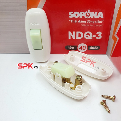 Công Tắc Treo Quả Nhót Dạ Quang 1200W 5A NDQ-3 SOPOKA