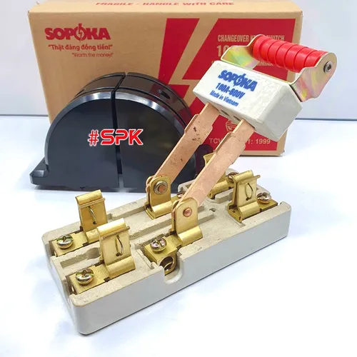 Cầu Dao Đảo Đế Sứ 1 Pha 100A 2P 600V 2N Màu Đen D35 SOPOKA