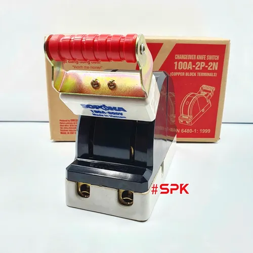 Cầu Dao Đảo Đế Sứ 1 Pha 100A 2P 600V 2N Màu Đen D35 SOPOKA