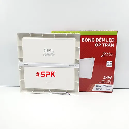 Bóng Đèn LED SS24W Ốp Trần Vuông 24 W Sáng Trắng Vành Nhựa SOPOKA
