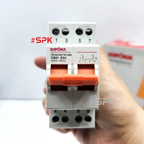 Cầu Dao Gạt Tay 2 Ngã 2P CS2P63A SOPOKA