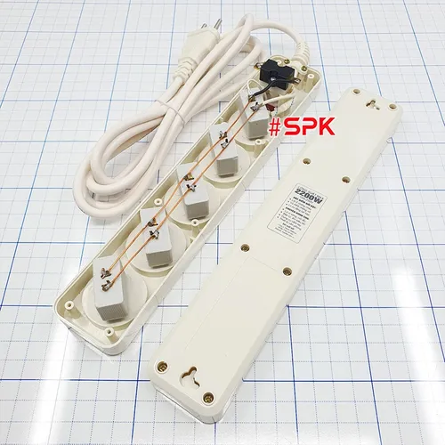 Ổ Cắm Điện 5 Lỗ Chéo Lõi Sứ 2200W SOPOKA 5L2
