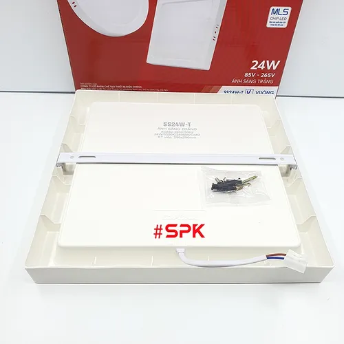 Bóng Đèn LED SS24W Ốp Trần Vuông 24 W Sáng Trắng Vành Nhựa SOPOKA
