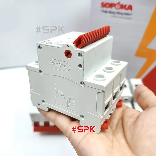 SOPOKA Cầu Dao Gạt Tay 1 Ngã 3P MS21 (15A–80A)
